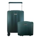 Kit Mala de Viagem de Bordo em Policarbonato 10kg com Frasqueira Gladiador Infinity V1 Cor:Verde