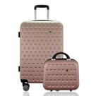 Kit Mala de Viagem Média 23kg Despachada Expansiva Rígida Rodas 360º Cadeado TSA com Frasqueira Gladiador C1M