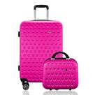 Kit Mala de Viagem Média 23kg Despachada Expansiva Rígida Rodas 360º Cadeado TSA com Frasqueira Gladiador C1M