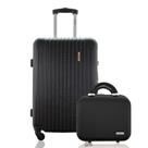 Kit Mala de Viagem Média 23kg Despachada Rígida Rodas 360º Cadeado Segredo com Frasqueira Gladiador A2M