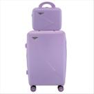 Kit Mala de Viagem Média 23kg + Frasqueira Necessáire Mundi Dubai 360 Graus ABS MD2342 Cor:Lilas