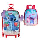 Kit Mala De Viagem Mochila Escolar Lancheira Lilo E Stitch