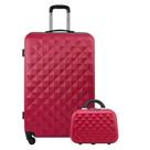 Kit Mala de Viagem Tamanho Grande 32kg Rodas 360 com Frasqueira Gladiador Diamond D1GFRAD1
