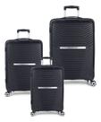 Kit Mala Viagem Expansível Rodas 360 Pp Original Polo King