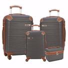 Kit Malas para Viagem Polo King em ABS Grafite + Frasqueira - 1869