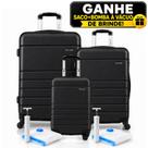 Kit Malas Sestini Bordo 10kg Média 23kg e Grande 32kg em ABS Super Resistente e Espaçosa Com Brindes, Original Com Garantia Sestini Kit Malas Sestini Bordo 10kg Média 23kg e Grande 32kg em ABS Super Resistente e Espaçosa Com Brindes, Original Com Garantia Sestini