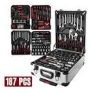 Kit Maleta De Ferramentas 187 Pçs Cromo Valadinum C/ Rodas