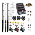 Kit Maleta De Pesca Completa 3 Varas 1,50m 6kg Molinetes