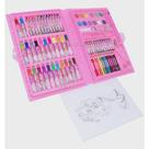 Kit Maleta Escolar Princesa Com 86 pçs Canetinhas Coloridas (Rosa)