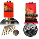 Kit Maleta Ferramentas Com Jogo 13 Brocas Aco Rapido Ar Metal 1,6 A 6,5 Mm Para Metal
