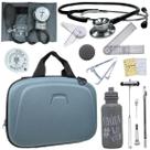 Kit Maleta Fisioterapia lisa Goniômetro Pequeno Grande Martelo Buck Adipômetro Pa Med