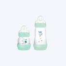 Kit Mamadeira Anticólica 130Ml + 260Ml Mam Ma21021 Verde Claro Kit Mamadeira Anticólica 130Ml + 260Ml Mam Ma21021 Verde Claro