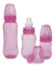 Kit Mamadeira Bico Ortodôntico 70/160/250ml Rosa Kuka