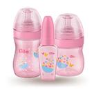 Kit Mamadeira Lillo 50/120/260ml Evolution Primeiros Passos Rosa