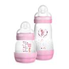 Kit Mamadeira MAM Easy Start 130ml e 260ml Bico 0 Rosa