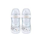 Kit mamadeira nuk essence smart flow com 2un 270ml cada bico silicone anticólica antivazamento