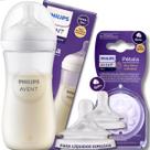 Kit Mamadeira Philips Avent Pétala 330 Ml Bico Nº4 Fluxo Rápido e 2 Bicos Nº6 Para Líquidos espessos