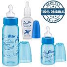 Kit Mamadeiras bebê 3 Peças Evolução Divertida Azul - Lillo - Lillo