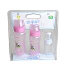 Kit Mamadeiras Big Premium Bico Universal Redondo Rosa 3177