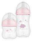 Kit Mamadeiras Easy Flow Nuvem Rosa 120/270ml - Buba