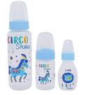 Kit Mamadeiras Lolly Tip Silicone Redondo Azul 240ml, 80ml e 50ml - 3 Unidades