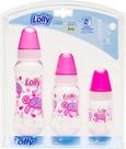 Kit Mamadeiras Rosa Oceano 70 160 250ml Lolly