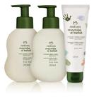 Kit mamãe e bebê shampoo+condicionador+creme de pentear cachinhos e crespinhos