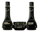 Kit Mandioca Shampoo Máscara E Finalizador 250ml Raiz Latina Profissional Salão Cabelos Oleosos