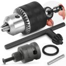 Kit Mandril 1/2 (1.5 a 13mm) 20unf Com Chave + Adaptador De Impacto 1/2 Pino e Anel