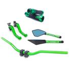 Kit Manete Manopla Guidão Retrovisor Titan 125 150 160 Lona Gravado a laser Kit Manete Manopla Guidão Retrovisor Titan 125 150 160 Lona Gravado a laser