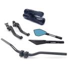 Kit Manete Manopla Guidão Retrovisor Titan Gravado a laser Kit Manete Manopla Guidão Retrovisor Titan Gravado a laser