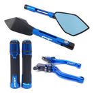 Kit Manete Manopla Retrovisor Pop 100 Pop 110 Gravado Laser