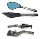 Kit Manete Retrovisor Esportivo Mt03 Mt03 Gravado A Laser