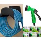 Kit Mangueira 15 Metros + Suporte e Esguicho 7 Jatos