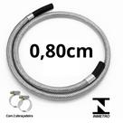 Kit Mangueira de Gás Revestida 0,80cm 2 Abraçadeira