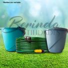 Kit Mangueira De Jardim Trançada + 2 Baldes 8 litros Free