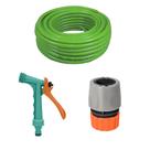 Kit Mangueira Jardim Verde 1/2 pol 100m + Esguicho Tramontina
