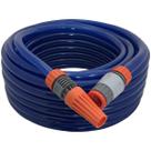 Kit mangueira siliconada para jardim azul 20m com engate rapido e esguicho rosqueavel tramontina