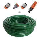 Kit mangueira siliconada resistente ao sol para jardim verde 20m com esguicho e engate rapido tramontina