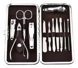 Kit Manicure 12 Peças Aço Inox Portátil Estojo Profissional Doméstico LMF-1117