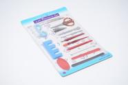 Kit Manicure 15 Itens Completo: Tesoura Lixa Pinça Espátula Kit Manicure 15 Itens Completo: Tesoura Lixa Pinça Espátula