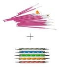 Kit Manicure 15 Pincéis + 10 Boleadores Em 5 Pincéis Oferta
