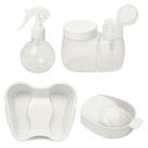 Kit Manicure 4 Peças Bacia Mãos, Bacia Pés, Pulverizador e Dosador