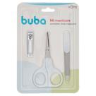 Kit Manicure Buba Cortador, Lixa e Tesoura Branco