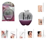Kit Manicure com 7 peças diferentes e Uteis Estojo Maçã