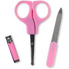 Kit Manicure com Tesoura, Lixa e Cortador Azul e Rosa - Pais E Filhos Kit Manicure com Tesoura, Lixa e Cortador Azul e Rosa - Pais E Filhos