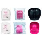 Kit Manicure e Pedicure Luvas Botas Protetores Bacias