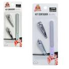 Kit Manicure e Pedicure Portátil 2 Cortadores de Unha + Lixa para Cuidados Diários