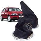 Kit Manopla Coifa Cambio Freio Mao G3 Acrilico Anel Cromado Auto Quality Gol parati saveiro