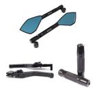 Kit Manopla Retrovisor Manete Nxr Bros 125 150 160 a lona